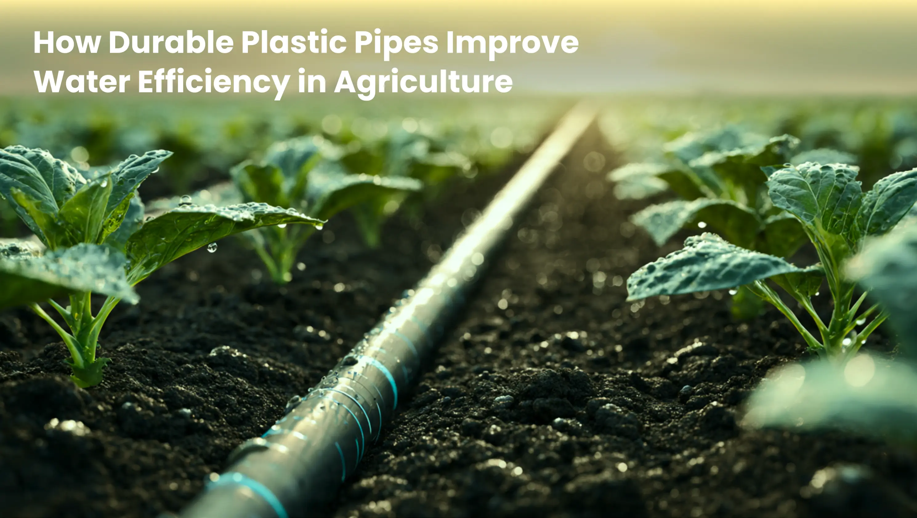 Plastic pipes for water efficiency in agriculture