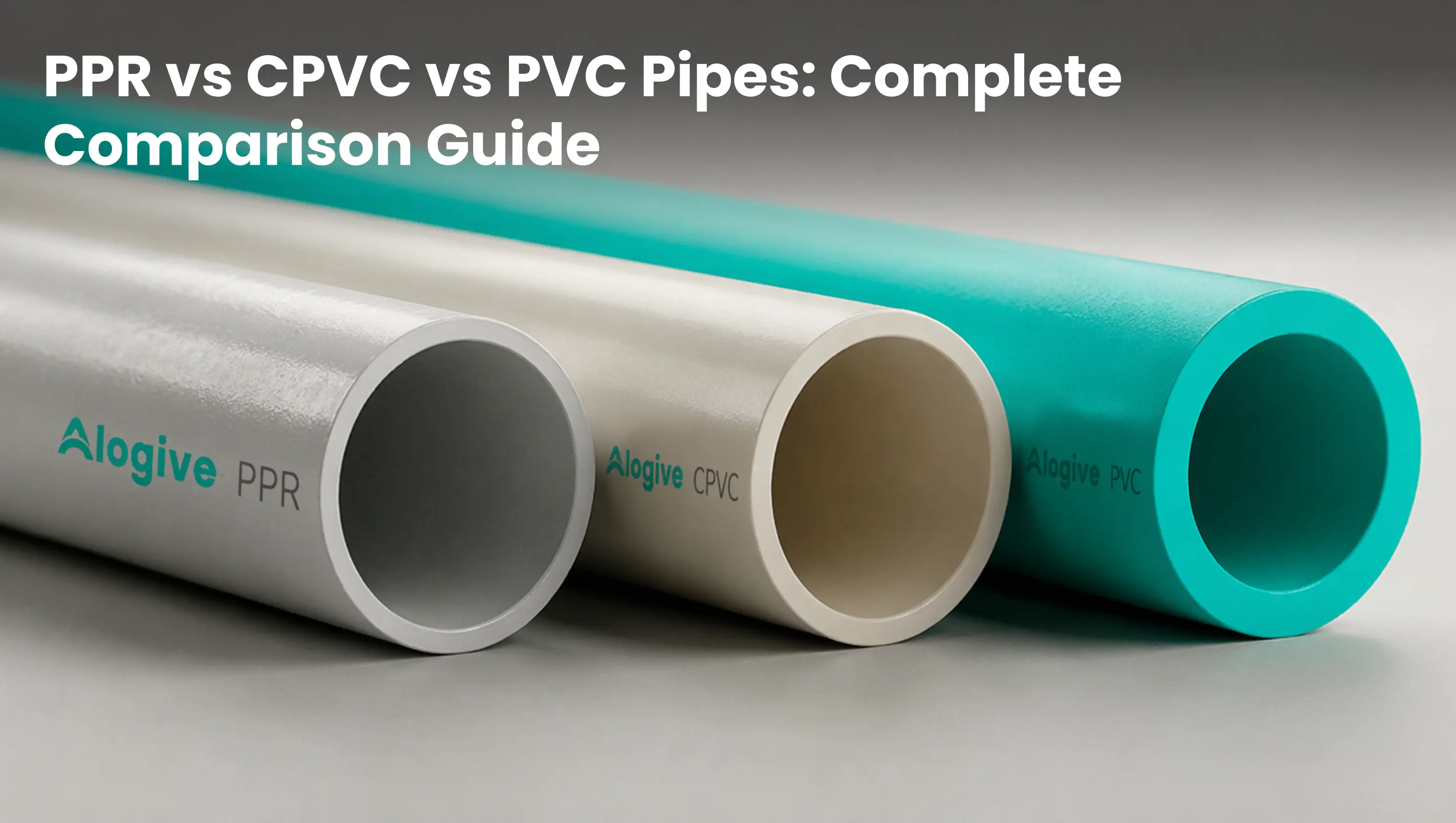 PPR vs CPVC vs PVC Pipes Comparison Guide