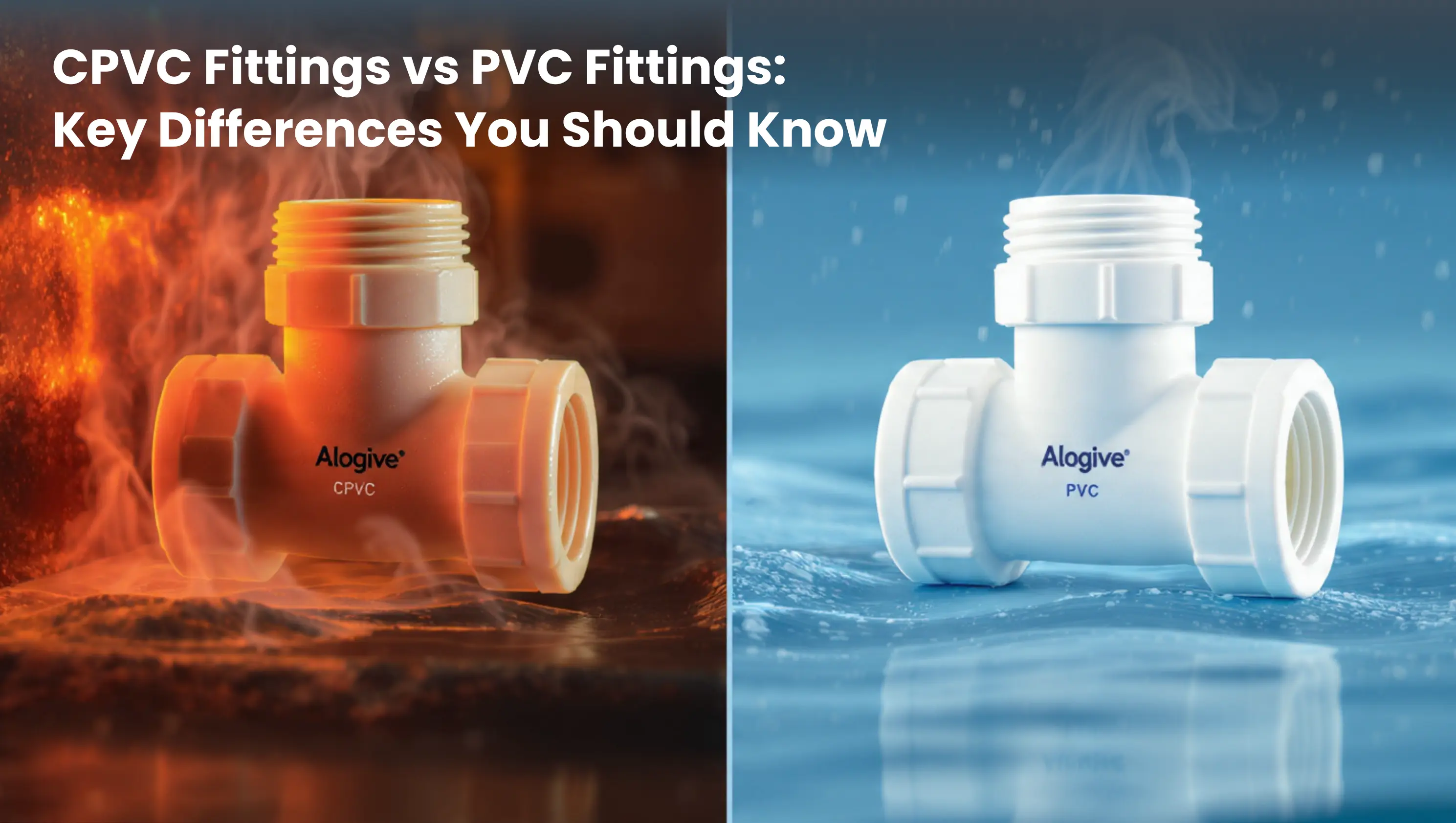 PVC fittings for plumbing